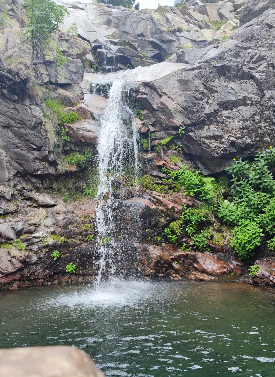 The Radule waterfall seen from below, from the pool