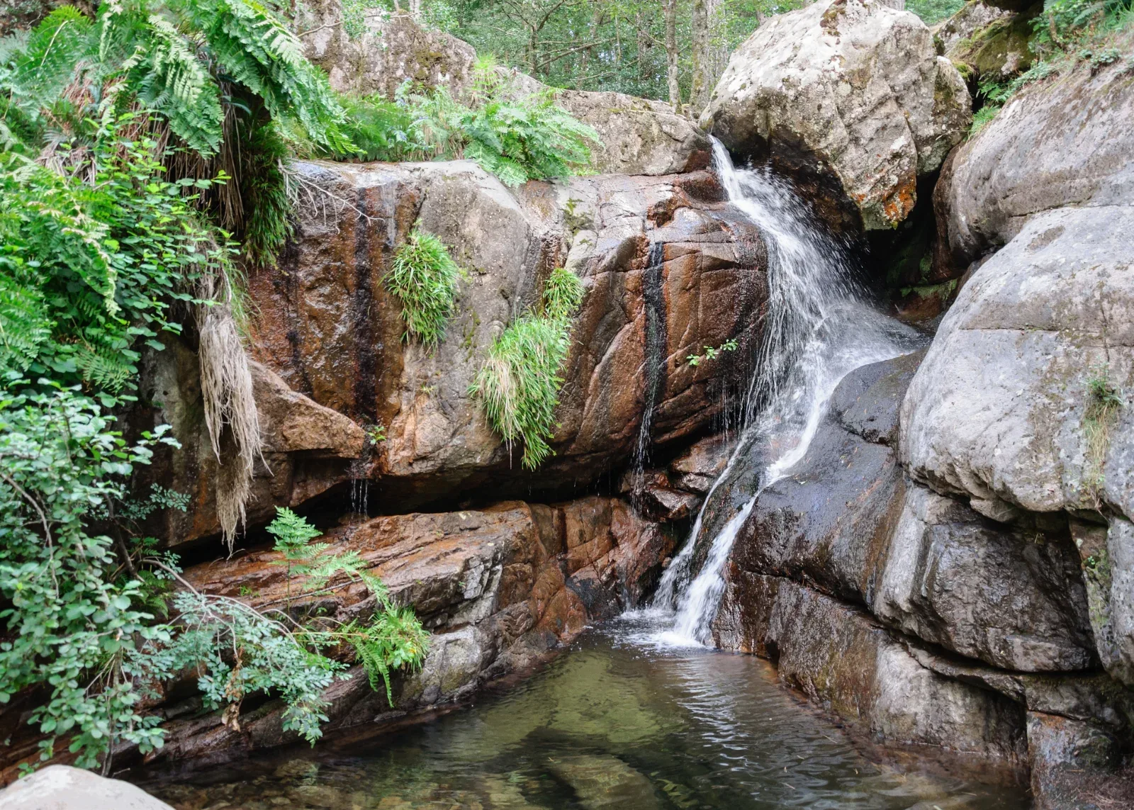 The Aïtone waterfall, near Évisa, Corsica